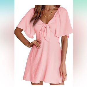 Pink Flutter Sleeve Dress purchased brand new never worn. NWT